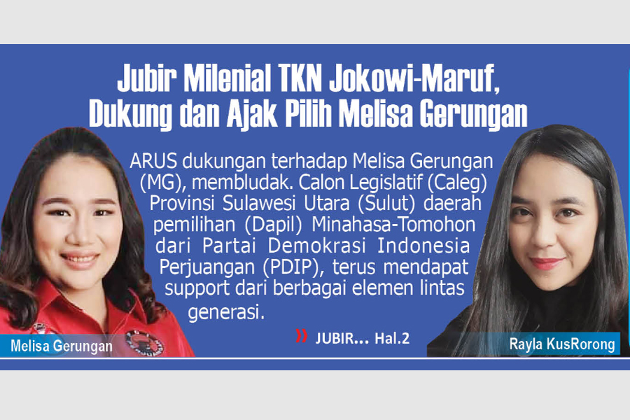 Jubir Milenial TKN Jokowi-Maruf, Dukung dan Ajak Pilih Melisa Gerungan