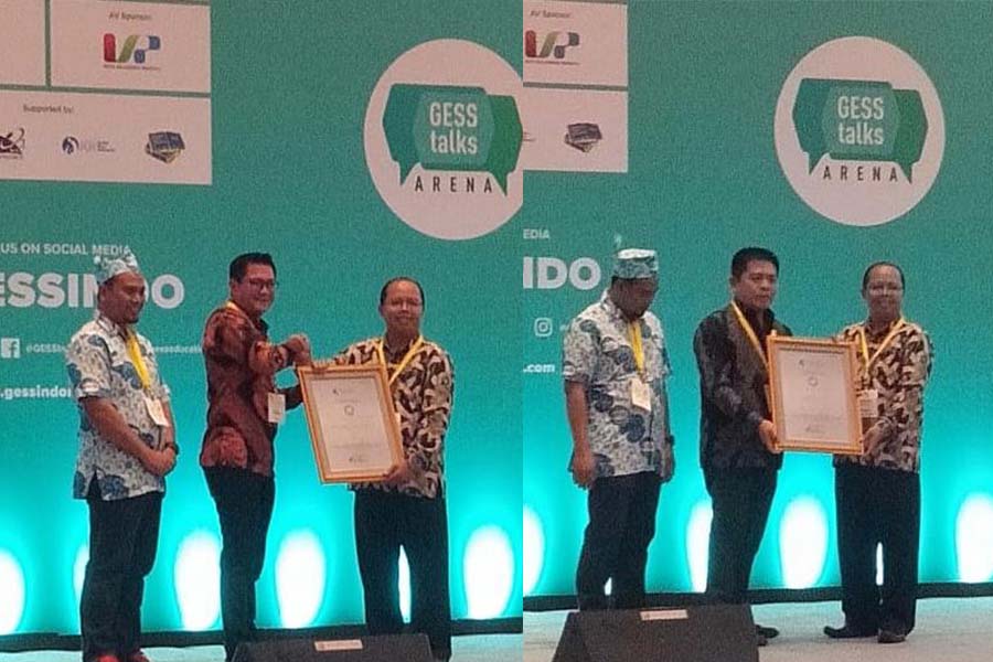 Joune Ganda Bersama Delon Terima Anugerah Pendidikan Indonesia dari IGI