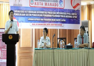 Diskominfo Manado Gagas Sosialisasi SP4AN dan Keterbukaan Informasi, Laporan Call Center 112 Masuk Capai Ribuan