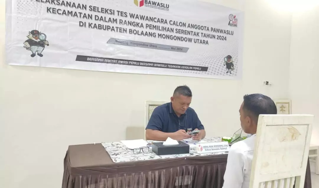 Bawaslu Bolmut Gelar Wawancara Calon Anggota Panwaslu Kecamatan