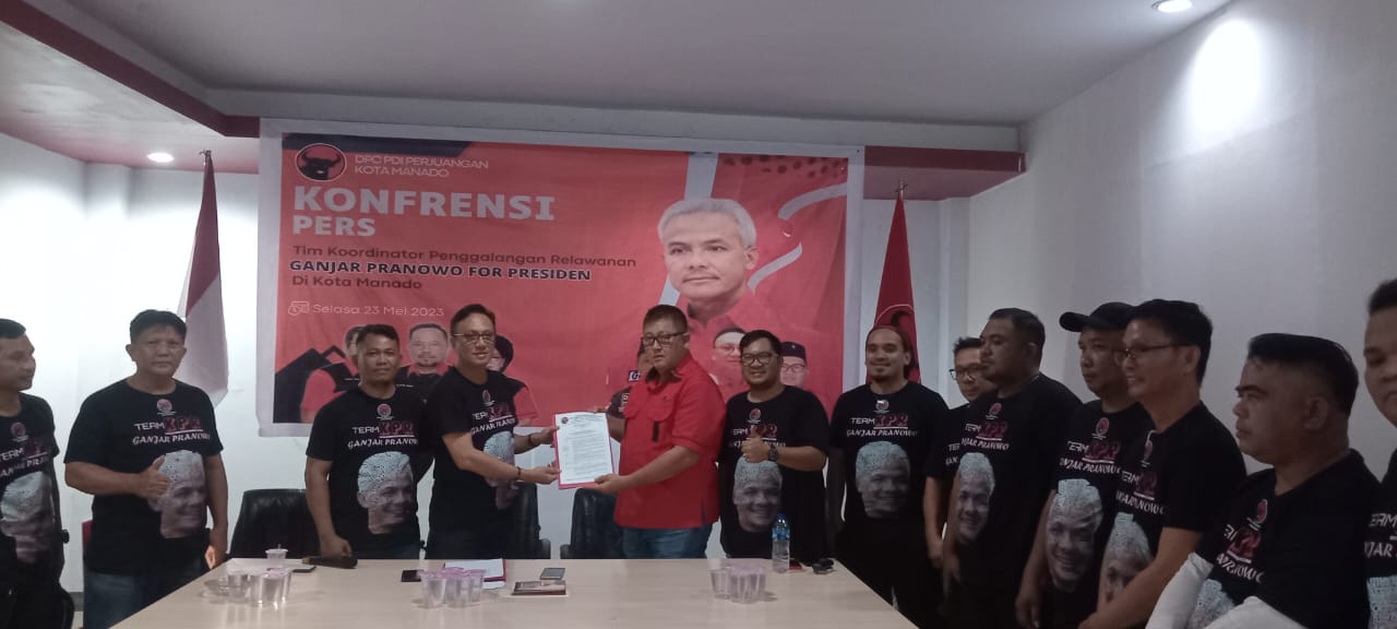 Saerang Terima Mandat Pimpin Relawan Ganjar Pranowo di Kota Manado