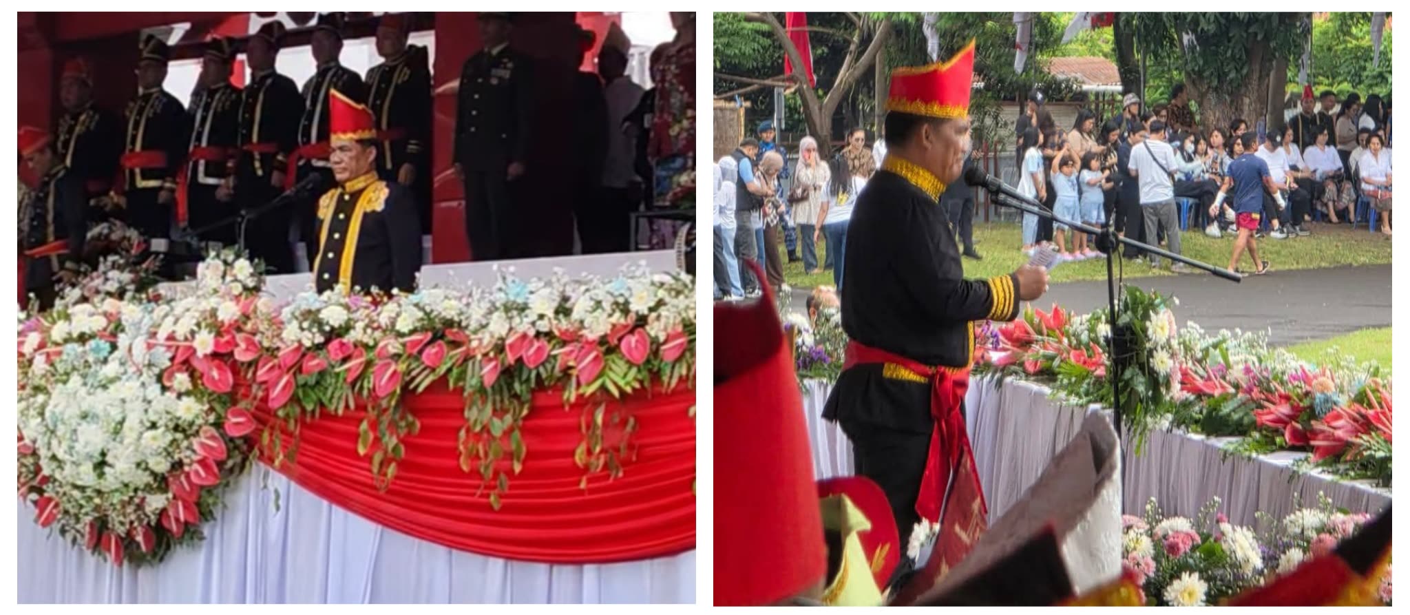 Gubernur Yulius Pimpin Upacara Peringatan Peristiwa Heroik di Sulut Merah-Putih