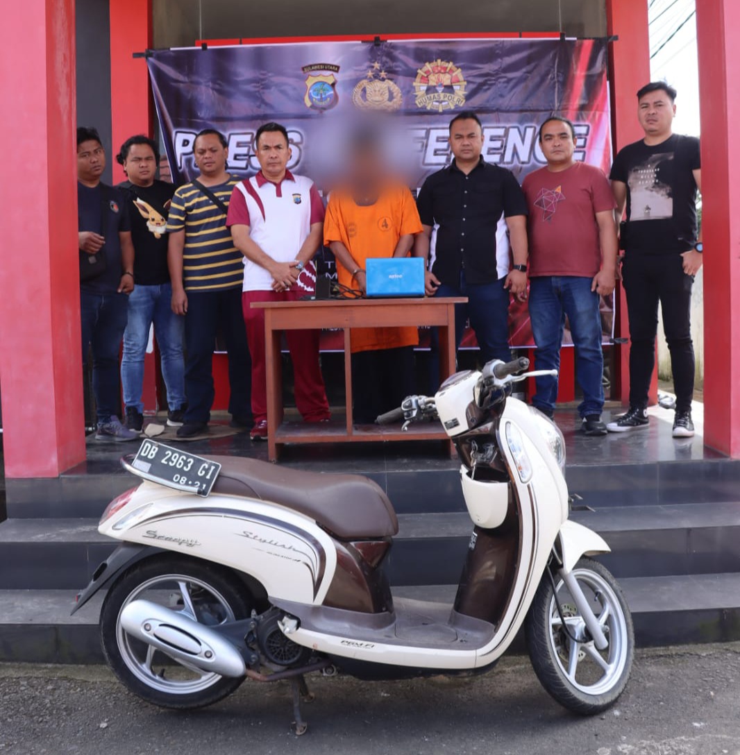 Gasak Motor Pendeta, Tim Buser Polres Tomohon Tangkap Terduga Pelaku