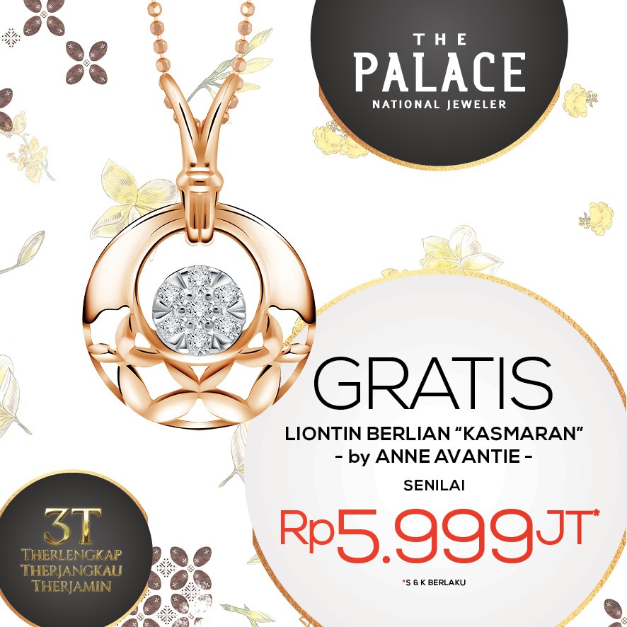 Sambut Perayaan Akhir Tahun 2021, The Palace Jeweler Berbagi Liontin Berlian Kasmaran dari Anne Avantie, Gratis!