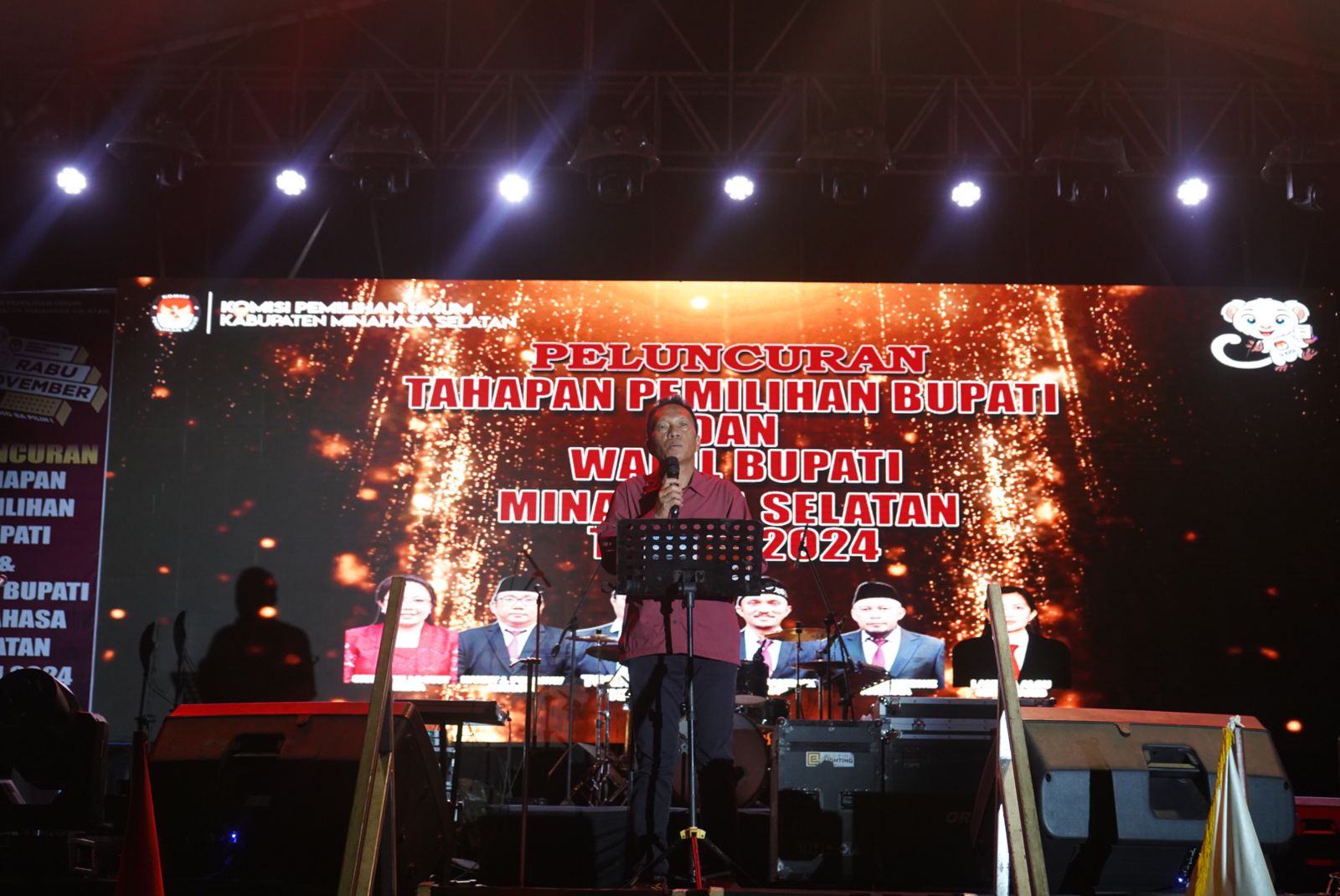 Bupati FDW hadiri Peluncuran Tahapan Pemilihan Bupati dan Wabup Minsel Tahun 2024