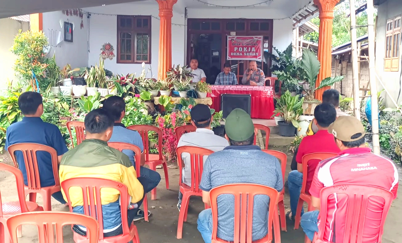 Polsek Langowan Barat Tatap Muka dengan Pemdes dan Masyarakat Noongan
