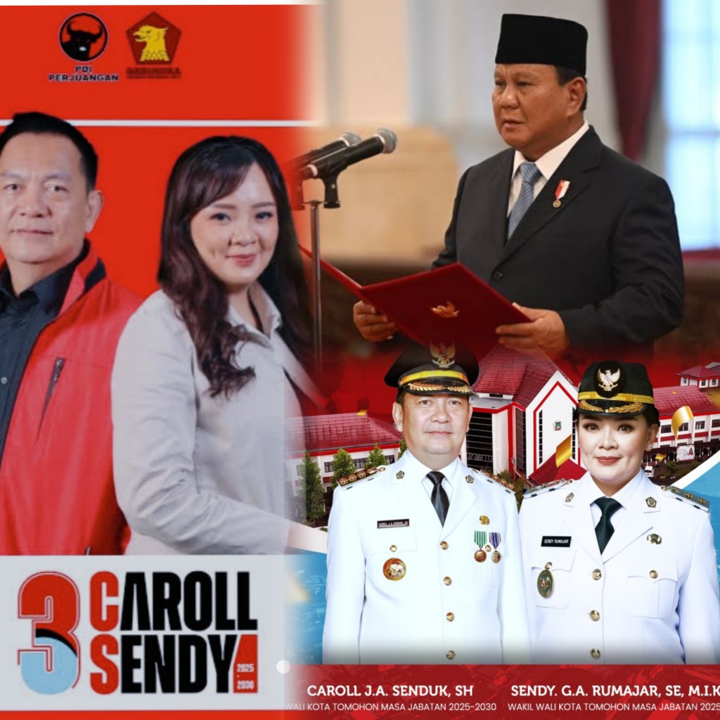 Prabowo Lantik Walikota Tomohon Caroll Senduk dan Wakilnya Sendy Rumajar, Sinyal Awal untuk 20 Program Prioritas
