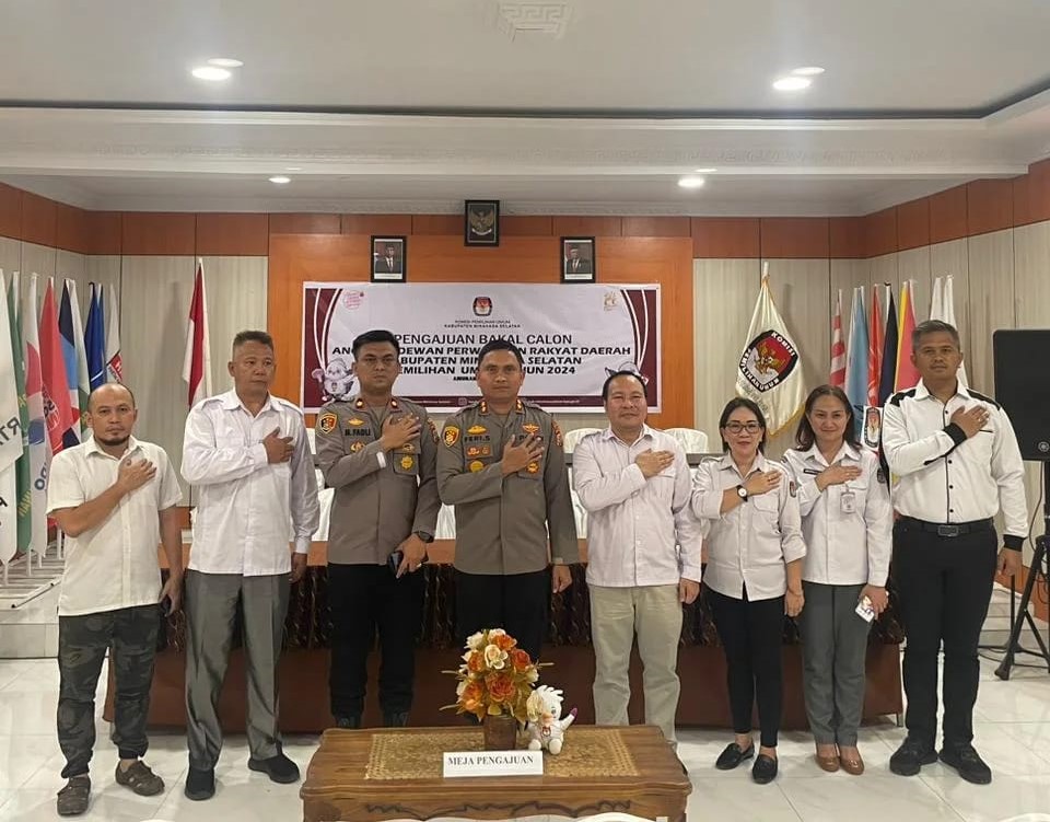  Koordinasi Pengamanan Pemilu, Kapolres Feri Sitorus Kunjungi Kantor KPU Minsel