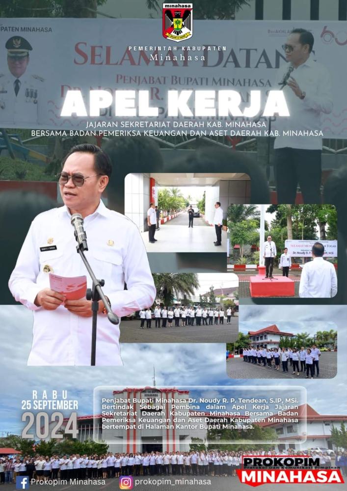 Pimpin Apel Perdana, Pj Bupati Minahasa Noudy Tendean Minta ASN Fokus Kerja