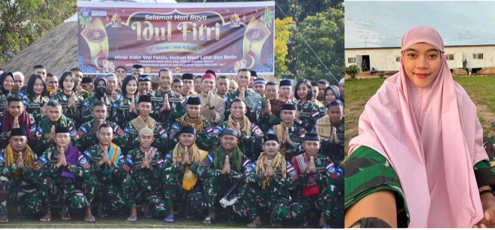 Serda Anggelia Febryani Sholat Ied di Kongo Afrika