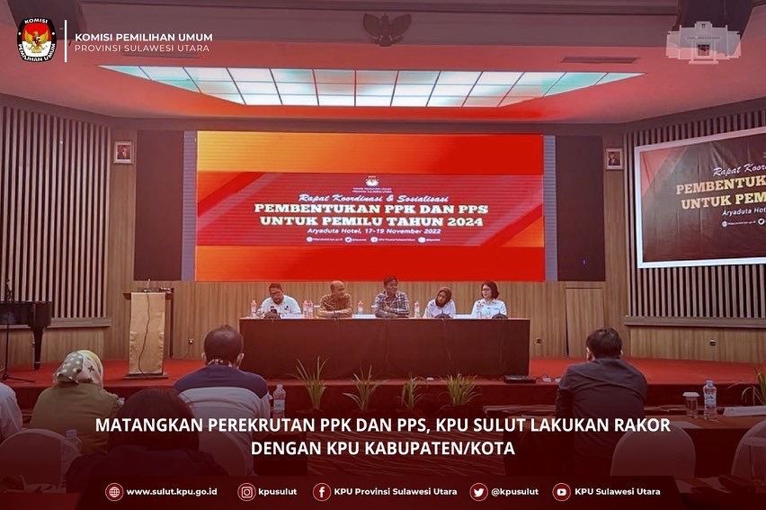 Rekrutmen PPK dan PPS, KPU Sulut Rakor Bersama Kabupaten Kota