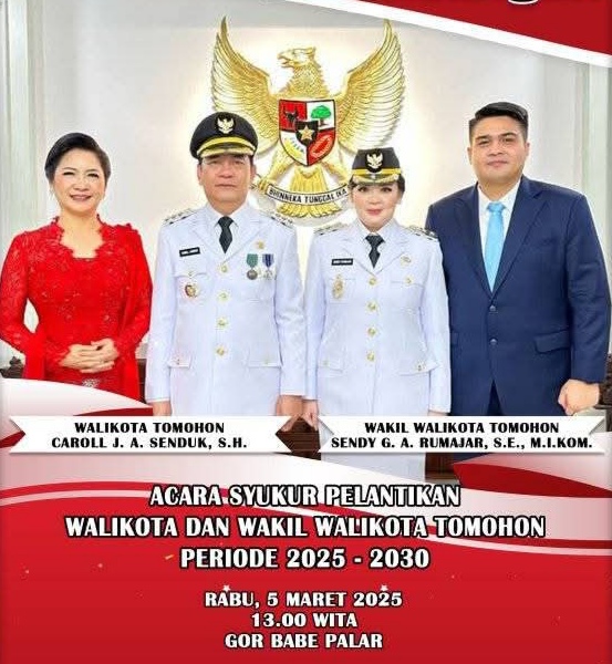 Hari ini,Walikota dan Wakil Walikota Tomohon Gelar Syukuran Bersama Ribuan Warga