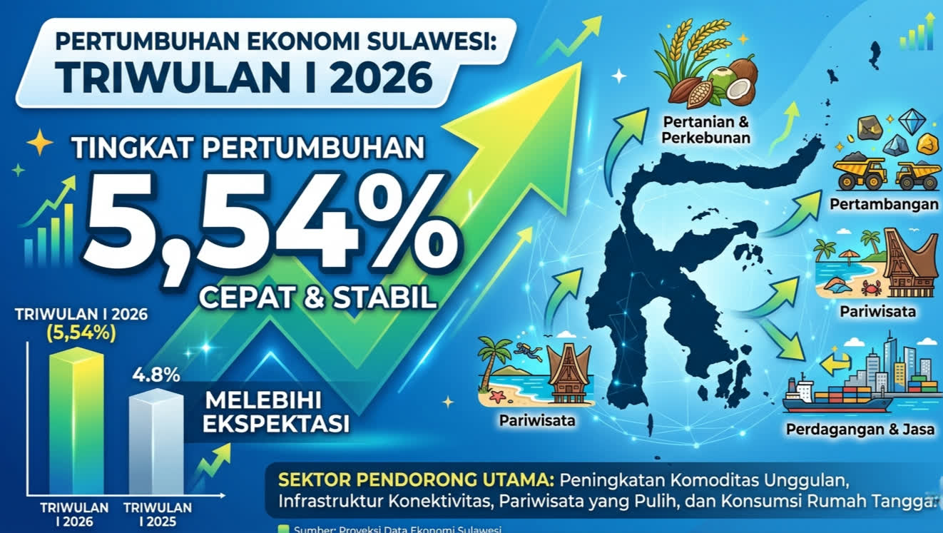 Peta Perekonomi Sulut Tumbuh 5,54 Persen
