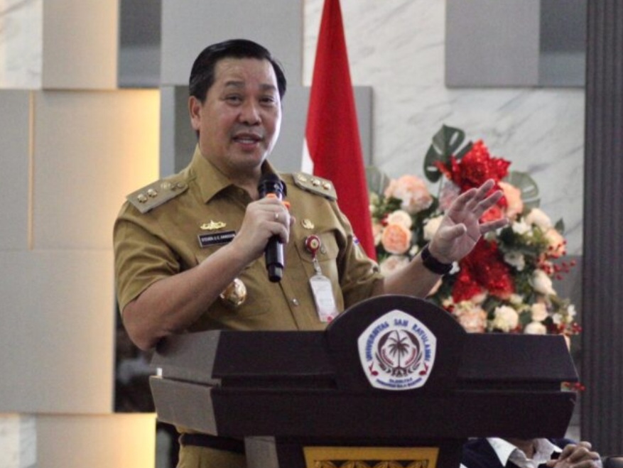Beri Materi di FEB Unsrat, Wagub Kandow Beber Kesuksesan OD-SK Bangun Sulut