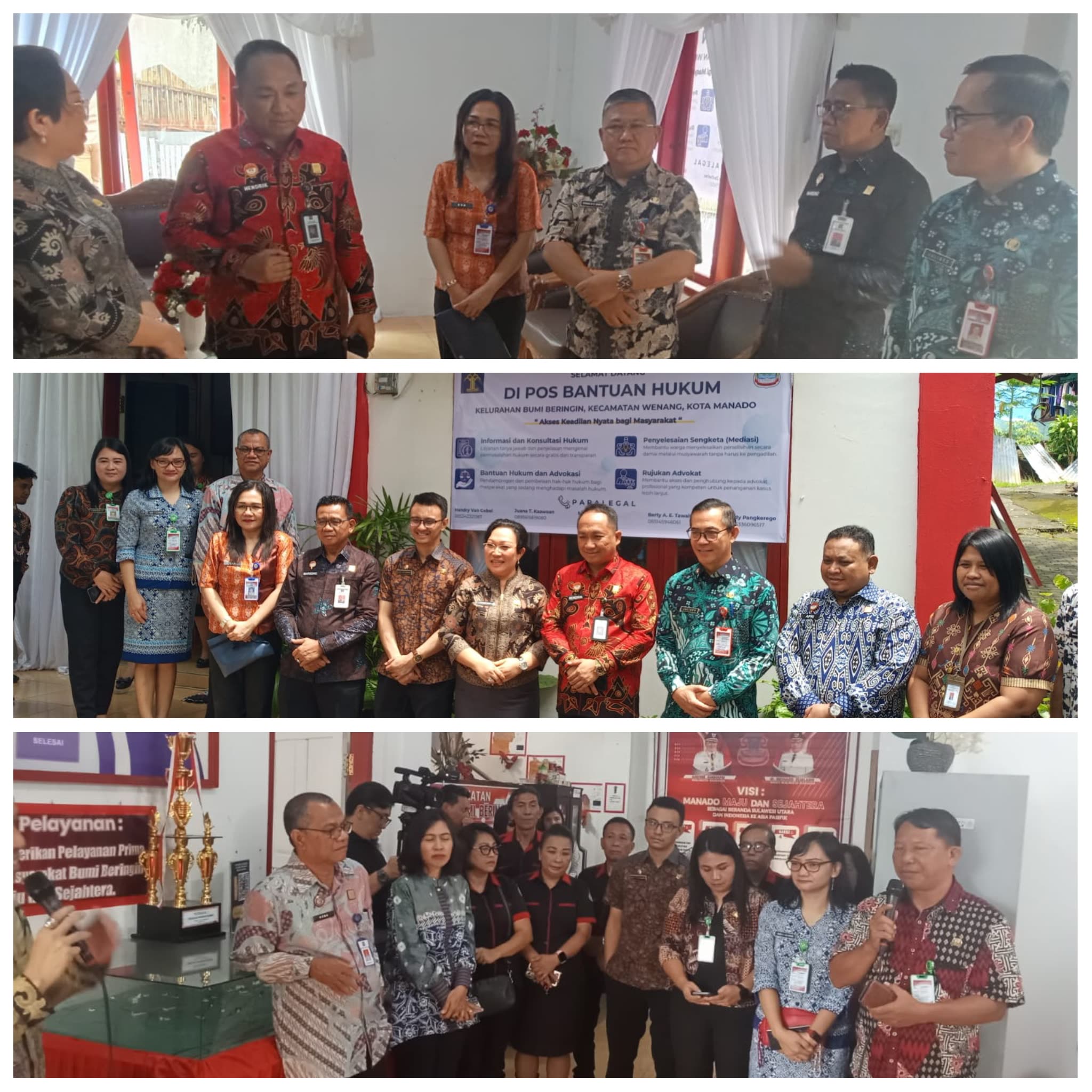 Posbankum Kemenkum RI di Sulut Resmi Berdiri di Wilayah Pemkot Manado di Kantor Kelurahan Bumi Beringin 