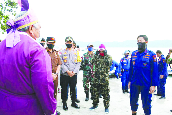 Pakai Jet Ski, Kapolda Sulut dan Danlantamal Sambangi Talaud