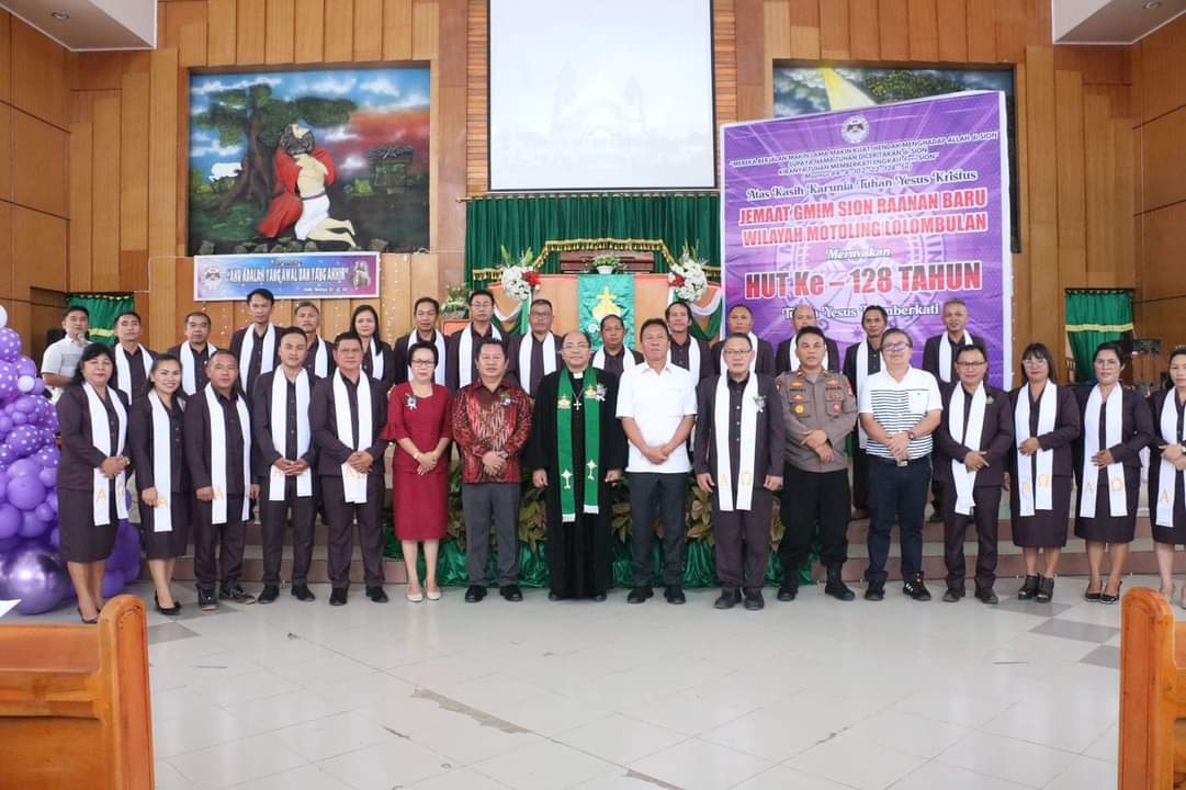 Bupati Minsel Hadiri Ibadah Syukur HUT ke- 128 GMIM Sion Raanan Baru 