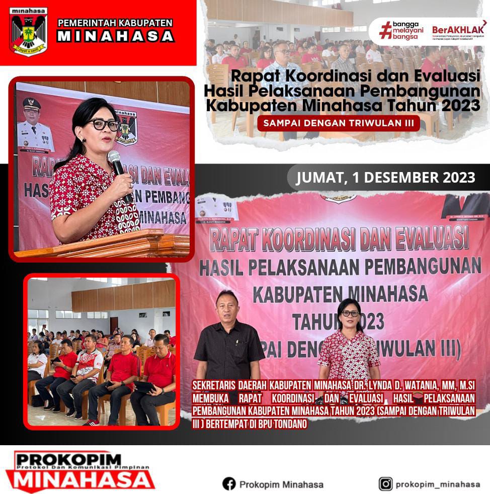 Sekda Watania Buka Rakor dan Evaluasi Pembangunan di Minahasa