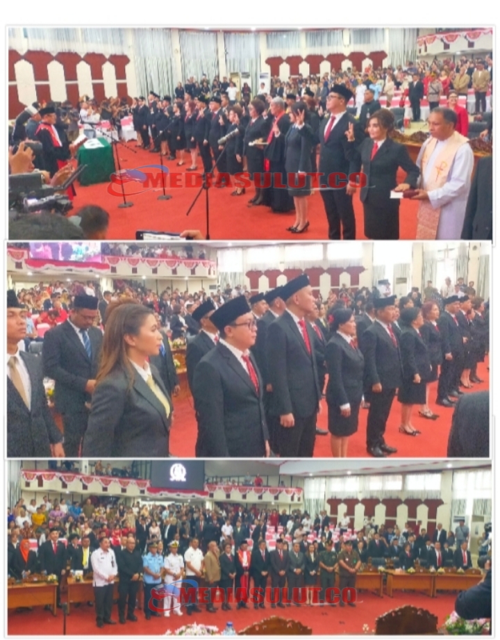 Legislator Manado 2024-2029 Dilantik, Suara Dondokambey Bergetar Beri Ucapan Selamat