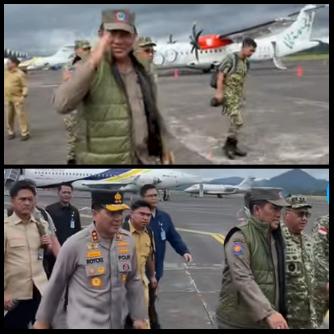 Usai Rakor, Gubernur Yulius Pantau Langsung ke Lokasi Bencana di Sitaro