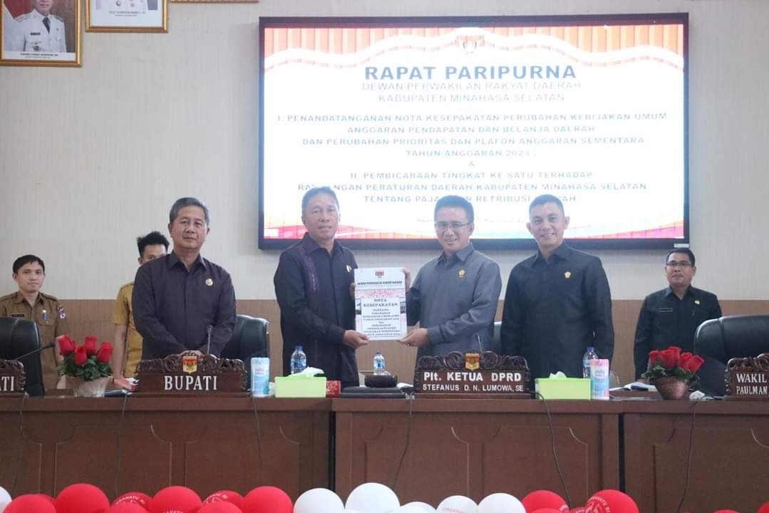 DPRD Minsel Gelar Rapat Paripurna Penandatanganan Nota Kesepakatan Perubahan APBD Tahun 2023
