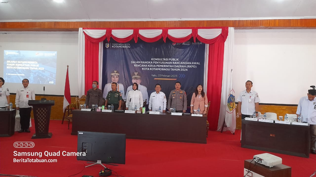 Walikota Buka Konsultasi Publik RKPD Kotamobagu Tahun 2024
