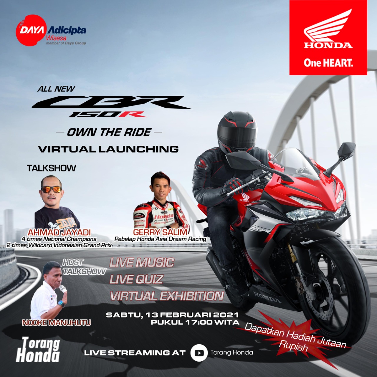Save The Date : 13 Februari Nanti DAW Launching All New CBR150R Secara Virtual
