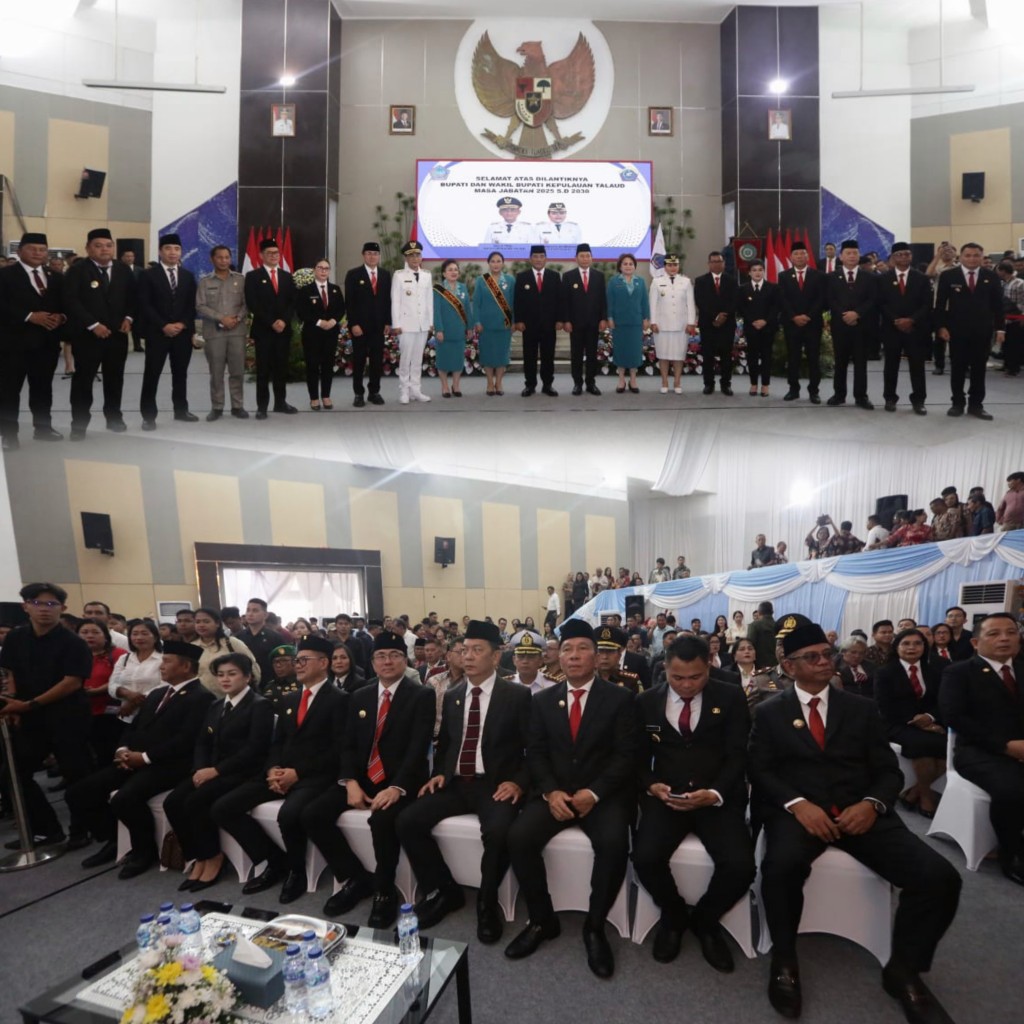 Wali Kota Tomohon Hadiri Pengambilan Sumpah dan Pelantikan Bupati dan Wakil Bupati Kepulauan Talaud Masa Jabatan 2025-2030