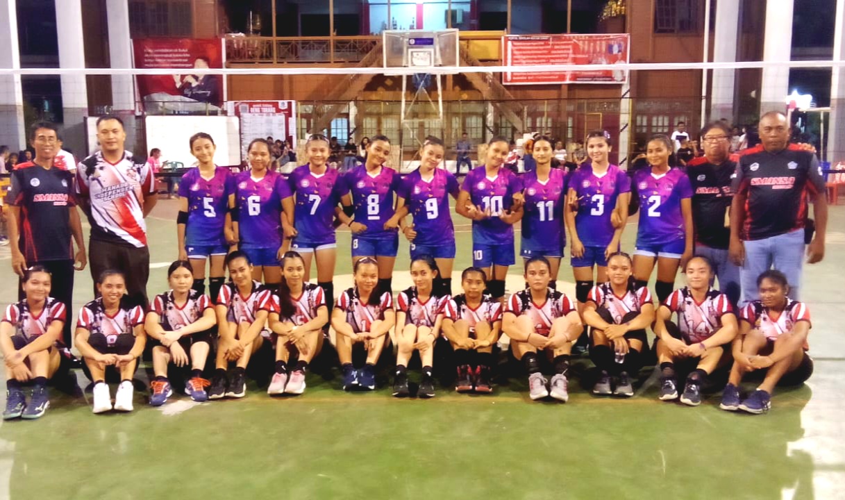 Santa Thomas Cs ‘Lumat’ MIS Warrior Minut di Kejuaraan Bola Voli Ajang Cari Bakat Smansa Manado