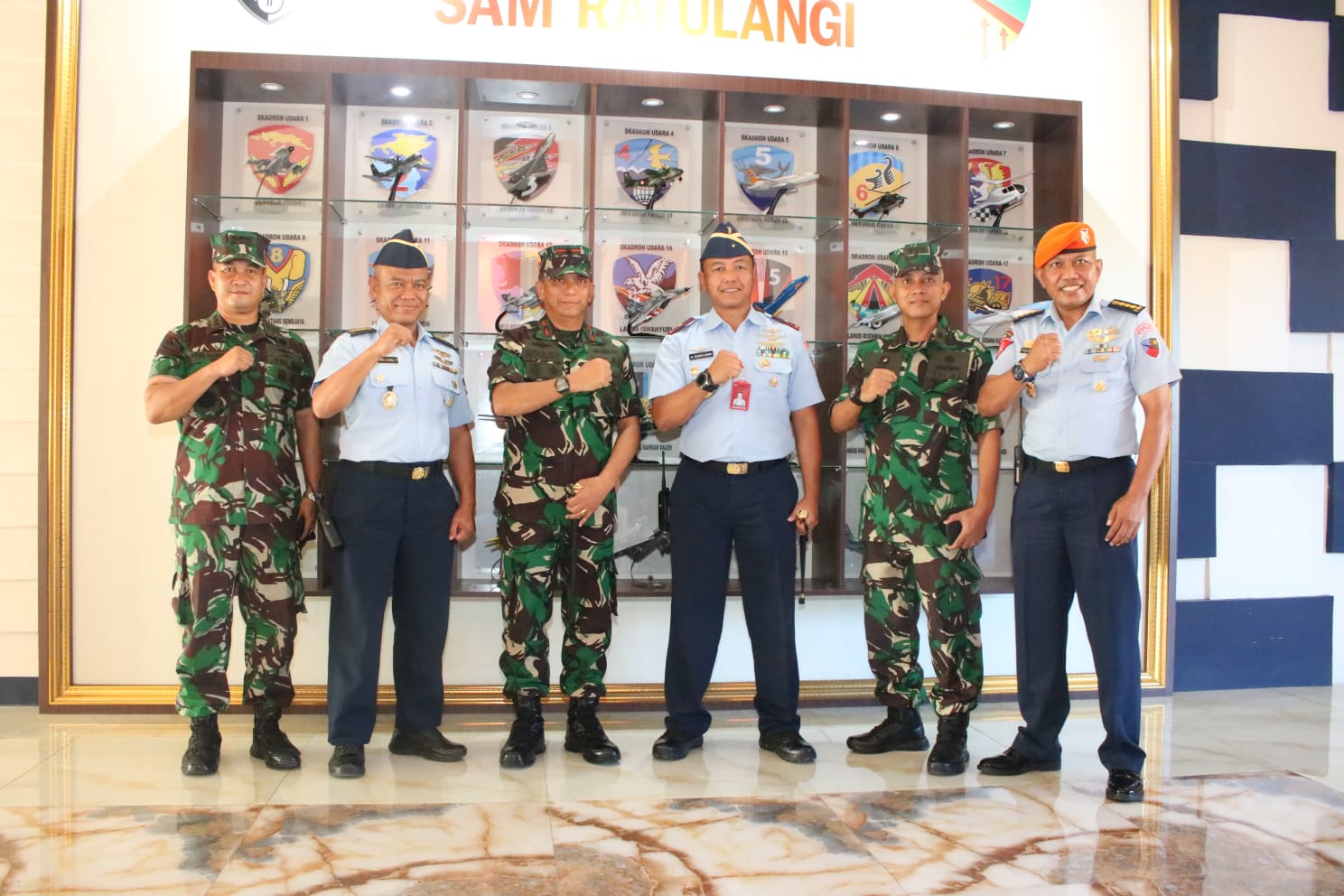 Danlanud Sam Ratulangi Terima Danlantamal VIII di Mako Tentara Langit