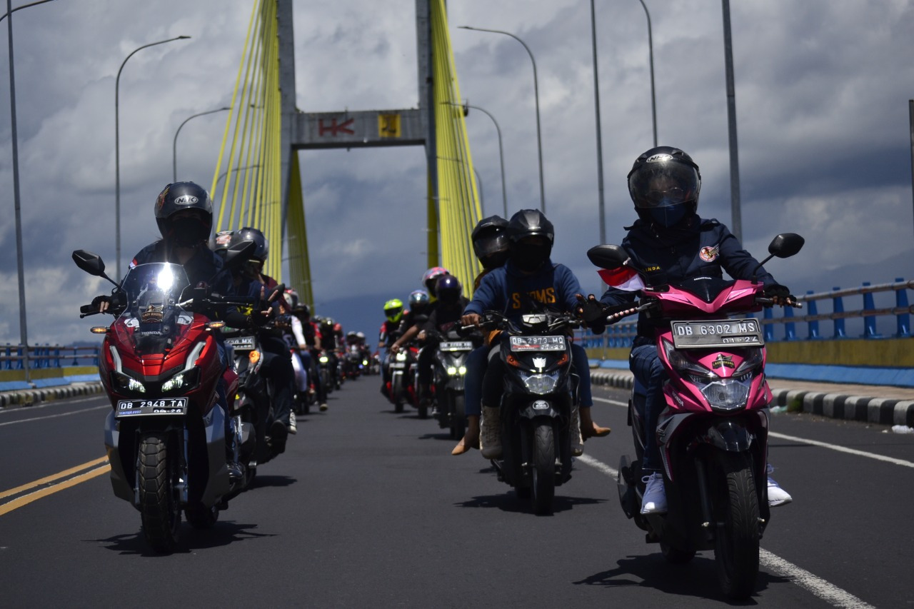 Ikatan Motor Honda Sulut (IMHS) Rayakan HUT RI ke-76 dengan Convoy Merdeka