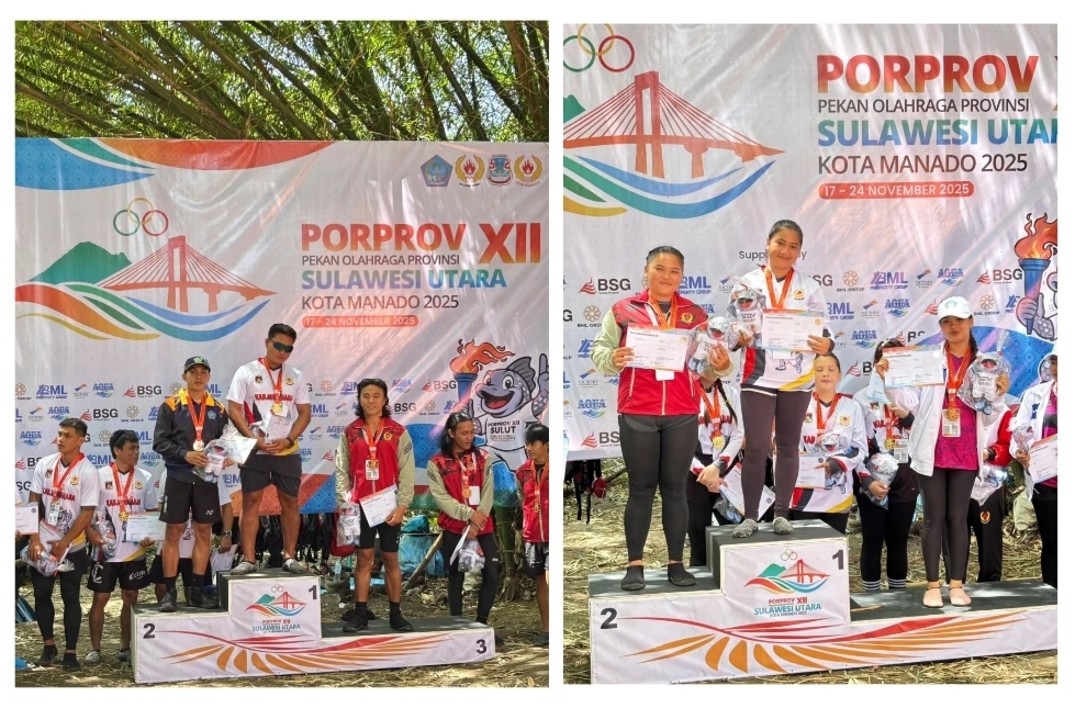 Sprint Cabor Arung Jeram Tuntas Minahasa Raih Emas Putra-Putri