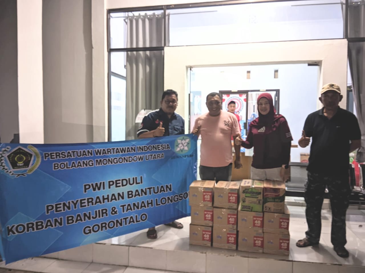 PWI Bolmut Peduli Bencana Banjir dan Longsor Gorontalo