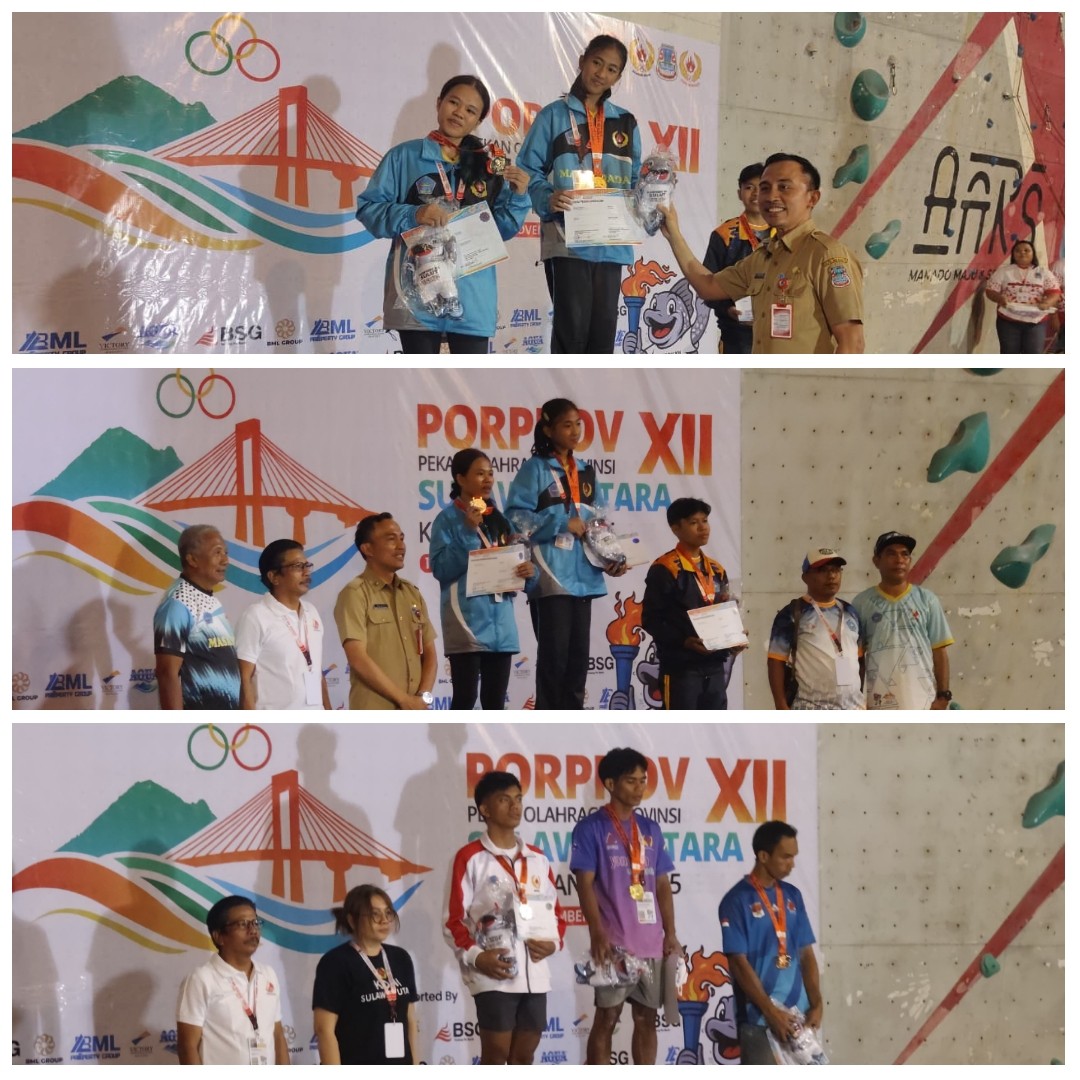 Warga se-Sulut Ramaikan Venue Pertandingan Panjat Tebing Porprov 2025, Manado Sumbang Medali