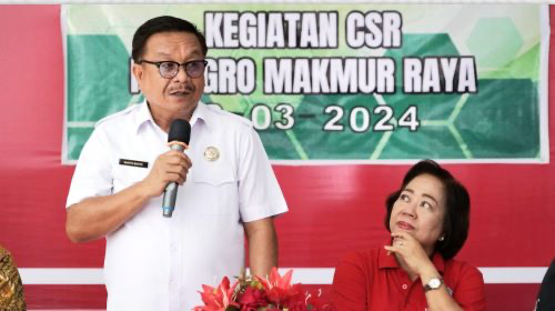 CSR PT Agro Makmur Raya, Walikota Bitung Maurits Mantiri Apresiasi