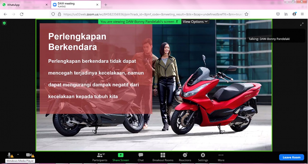 Sosialisasi #Cari_Aman Keselamatan Berkendara Bagi Karyawan DAW