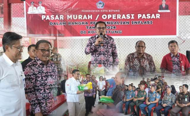 Kendalikan Inflasi, Pemkot Bitung Gelar Pasar Murah di Kecamatan Maesa