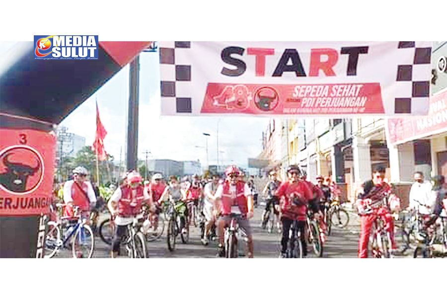 PDIP Manado Bersepeda Sehat