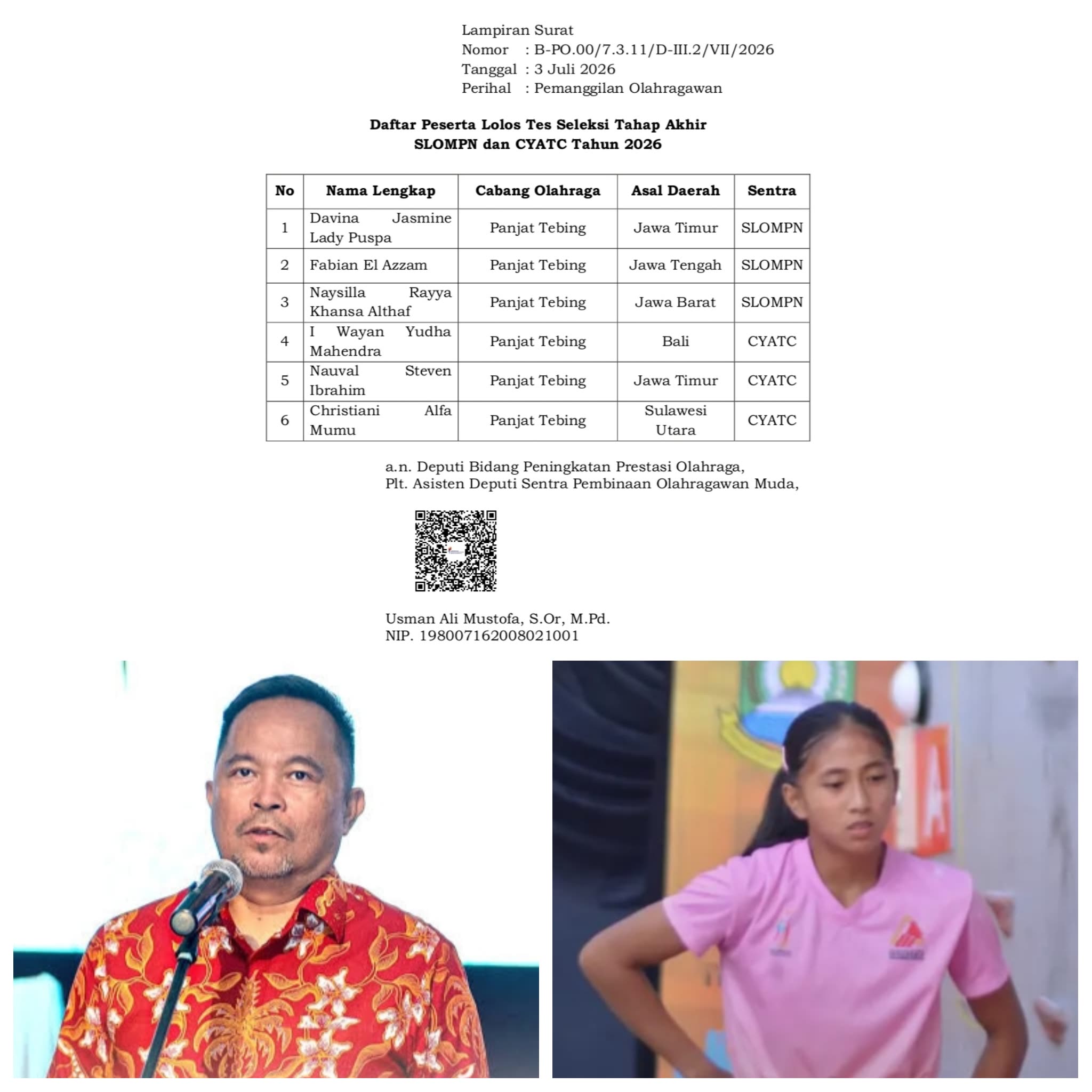 Tembus Tes Kemenpora RI, Christiani Alfa Mumu Harapan Baru Panjat Tebing Sulut ke Level Nasional