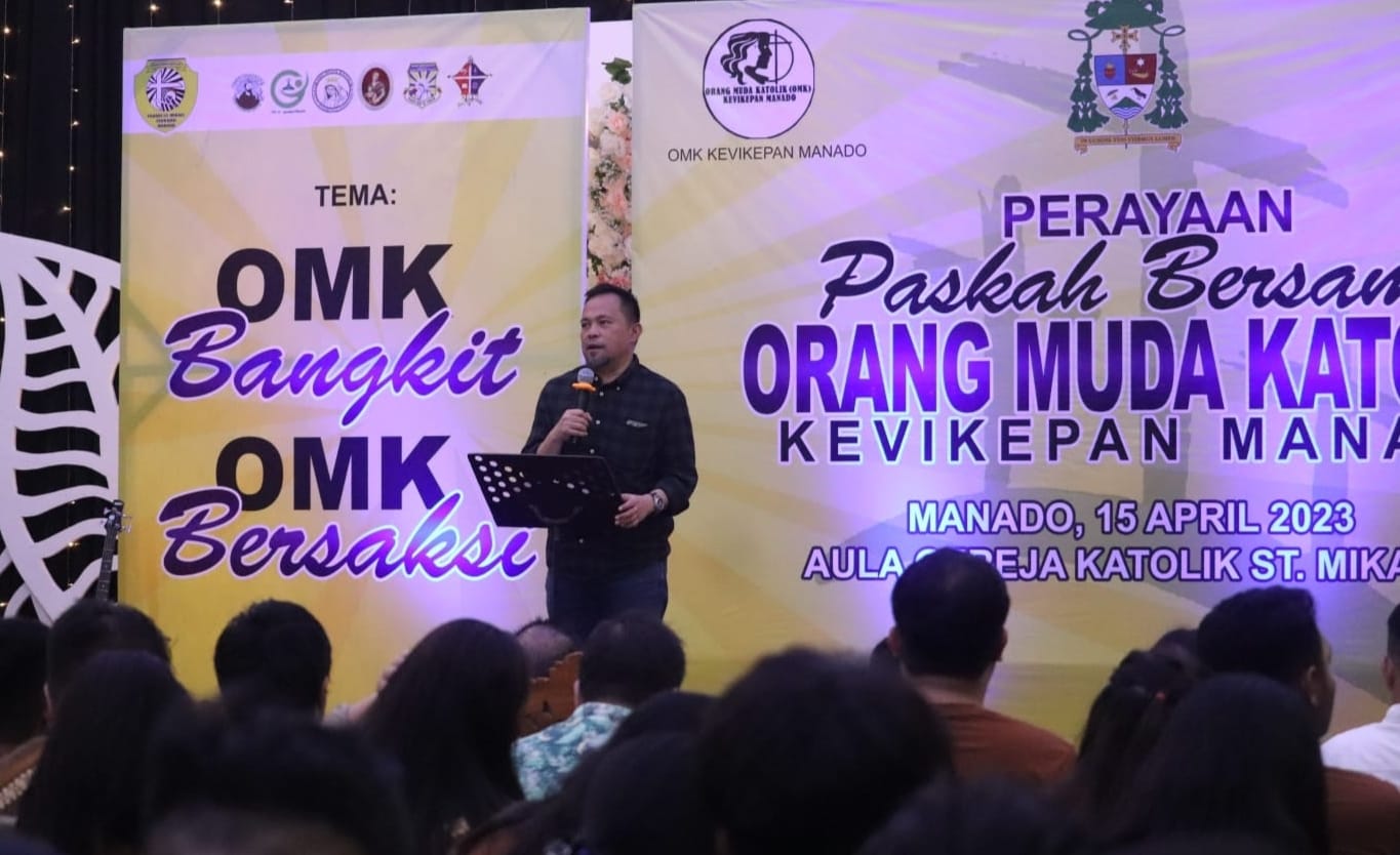 Wawali Hadiri Perayaan Paskah OMK Kevikepan Manado