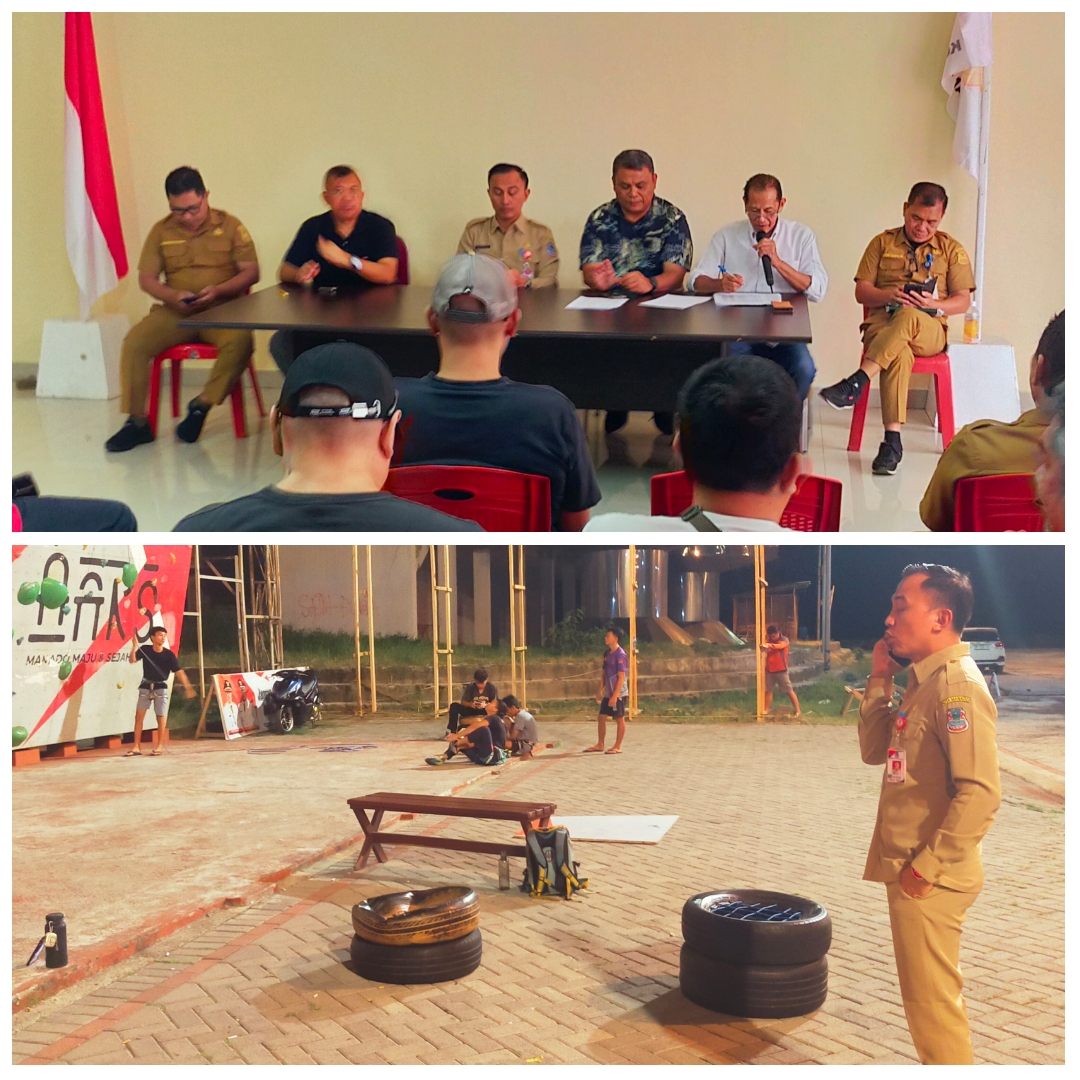 Usai Rakor Kontingen Manado, Kadispora Bonyx Saweho Pantau Venue Lomba