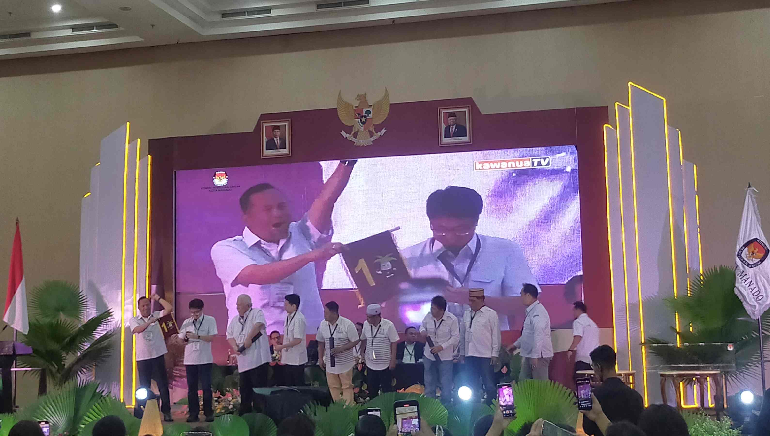 Ini Nomor Urut Peserta Pilwako Manado : AARS 1, Parasan-Daud 2, Imba-Ivan 3, Karamoy-Datau 4