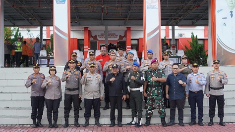 Walikota Bitung Maurits Mantiri Bersama Forkopimda Amankan Pawai Takbiran Idul Adha