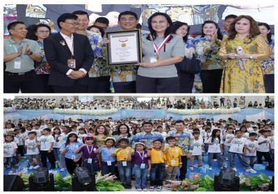 Ribuan Anak Torehkan Rekor Dunia Hias Telur Paskah di Sulut 