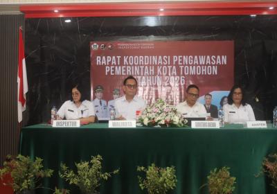 Rakor Pengawasan 2026, Wali Kota Caroll Apresiasi Opini WTP Berturut-Turut