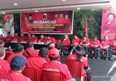 Olly Dondokambey Buka Musyawarah Anak Cabang PDIP di Tomohon, Tekankan Pentingnya Komitmen dan Mekanisme Pemilihan