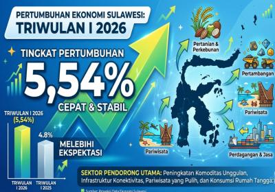 Peta Perekonomi Sulut Tumbuh 5,54 Persen