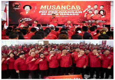 Olly Dondokambey Buka M,usancab PAC PDI-P Manado, 6 Legislator Terpilih Ketua