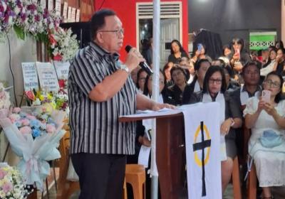 Bupati RD Pimpin Jajaran Pemkab Minahasa Hadiri Ibadah Pemakaman Istri Kadis Damkar, Almarhumah Nontje Pangkerego