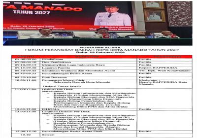 Forum RKPD 2027, Walikota Sentil Dorong Dukungan ke Pariwisata, Kemiskinan Ekstrem, Tata Kota dan Visi-Misi Pusat-Daerah